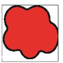 Etiket 40x38mm lille sky DT t/tiltryk rød/sort permanent lim Ø40 product photo
