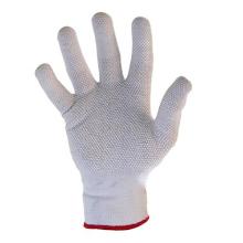 Seamless knitted white glove w/micro dots cotton/spandex size 9 product photo