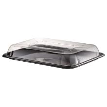 Plastfad rekt sort PET 460x300x75mm mellem m/l&oslash;st l&aring;g product photo