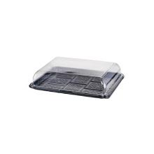 Plastfad K234502-1A rekt sort PET 345x265x18mm lille product photo