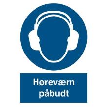Sign P204 H&oslash;rev&aelig;rn p&aring;budt 210x297 plast product photo