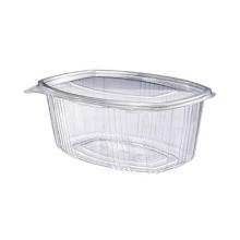 1000cc oval PET container with hinged lid product photo