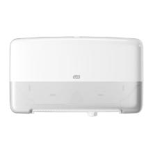 Dispenser toiletrulle Tork Mini Twin T2 hvid jumbo product photo