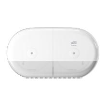 Dispenser toiletrulle Tork SmartOne T9 Mini Twin hvid plast product photo