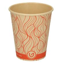 Coffee cup Verive brown w/orange print bamboo/biocoating 25cl 8oz &Oslash;80mm product photo