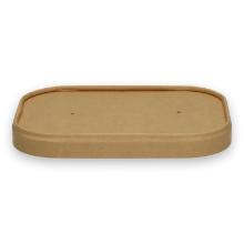 Lid Verive 172x120mm PAP/PLA neutral brown for rectangular cup product photo