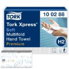 H&aring;ndkl&aelig;deark Tork Xpress Soft Premium H2 multifold hvid 340x212mm 2 lag product photo
