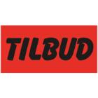 Etiket 51x25mm TT tilbud rød neon sort tryk hotmelt lim product photo