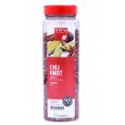 Chilli crushed sprinkler clear plastic with red lid 400g product photo
