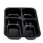Ovnbakke 2227-4C rekt sort CPET 4-rums 1070ml 227x178x43mm product photo