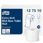 Toilet roll Tork Extra Soft Mid-size T6 white 70m 3 ply product photo
