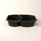 Plastbakke rekt sort PP 2-rums 500/400ml 215x148x50mm product photo