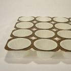 Muffinbakke brun/guld 24 stk 50x36mm hvide runde forme NTS2 product photo