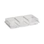 Clear PET tray - 3 compartments with lid product photo