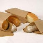 Breadbag 1,5 kg brown rib kraft with window 8 cm without perf. product photo