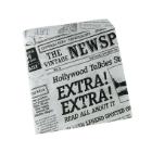Burgerlomme Old News hvid 150x160mm kraft 30g + 10g PE product photo