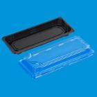 Black PS tray 330ml 220x90x40mm with transparent lid product photo