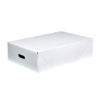 Meat box lid solid board 585x385x170mm 25kg white/brown with handles product photo