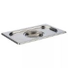 Stainless steel lid for gastronorm pan 1/4GN 265x162mm product photo
