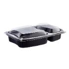 Mikrobakke Bistro rekt sort PP 2-rums 910ml 254x174x42mm gl product photo