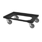 Platformsvogn sort plast 610x410mm m. gummihjul TPE product photo