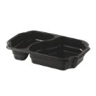Plastbakke sort PP 2-rums 1/4GN 700/400ml 250x159x45mm Take Away product photo