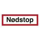 Skilt N&oslash;dstop 50x150 plast product photo