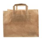 Carrierbag brown paper 21l 320x220x260mm flat handle product photo