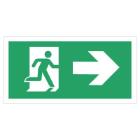 Sign 132.002 Escape Route Right 100x200 Luminous Vinyl product photo