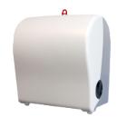 Dispenser h&aring;ndkl&aelig;derulle Pristine plast hvid front Auto Cut product photo