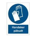 Sign P215 Gloves required 105x148 vinyl product photo