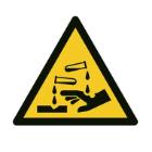 Sign A352 Corrosive substances 100x100x100 vinyl product photo