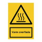 Skilt Varm overflade 105x148 vinyl product photo