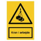Sign Crane at work 210x297 vinyl product photo