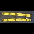 Suspenders ELKA yellow with black logo fits ELKA overalls product photo