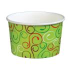 Ice cream papercup Green Twiddle 150/195ml 5oz Ø86x50mm product photo