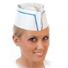 Engangshue forage hat hvid med bl&aring; stribe product photo