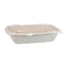 Clear rPET lid 222x165x15mm for bargasse tray product photo