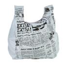 LDPE bag on block Old News white/black 50% rec. LDPE 300/100x515mm 31mic. product photo
