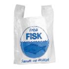B&aelig;repose T-shirt p&aring; blok Frisk Fisk hvid 50% rec. LDPE 300/100x515mm 31my product photo