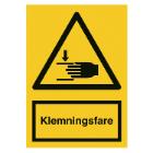 Skilt 400249VA6 Klemningsfare 148x105mm vinyl product photo