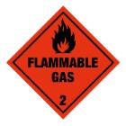 Label 132255 Flammable Gas 2 100x100mm vinyl product photo
