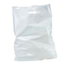 Carrierbag white LDPE 400x450/50mm 40 micron 50% re-used plastic product photo