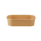 Salatbakke rekt ubleget brun pap med PP coatning 500ml 172x120x41mm product photo