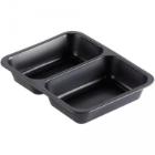 Plastbakke rekt sort PP 2-rums 227x178x40mm product photo