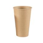 Coffeecup brown unbleached cardboard w/PE coating 47cl/16oz &Oslash;90/58x137mm product photo