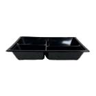 Tray black PET 241x175x35 4 compartments product photo