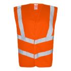 Sikkerhedsvest Arla FE EN ISO 20471 safety kl. 2 orange m/velcrolukning XL/2XL product photo