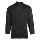 Chef coat long sleeve black w/china collar without buttons size 104 product photo