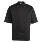 Kokkejakke Unisex kort ærme Sort polyester/bomuld 245gr str XL product photo